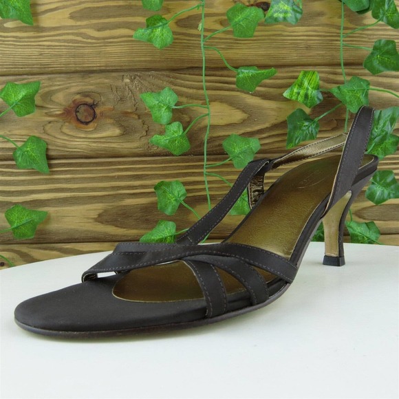 Talbots Women Strappy Shoes Brown Synthetic Slip On Size‎ 8.5 Medium (B, M) - Picture 1 of 9